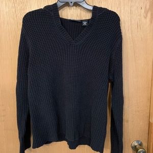 Black Hooded Sweater